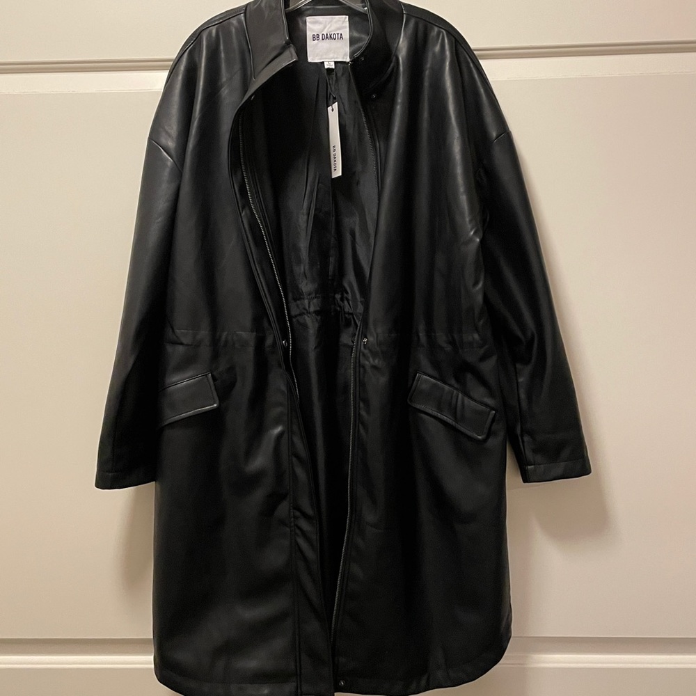 Black Faux Leather BB Dakota Jacket!